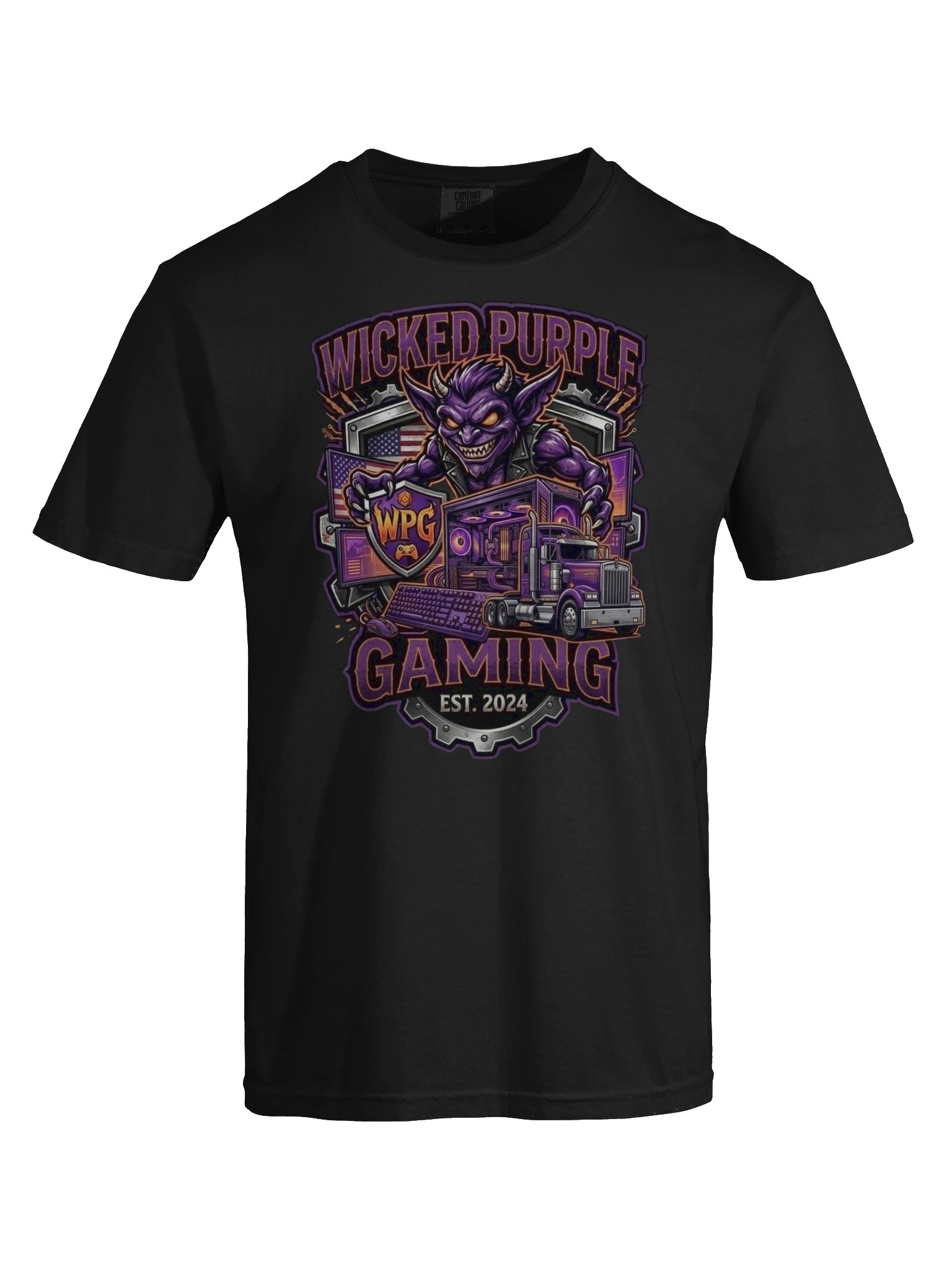 Wicked Purple Gaming Shield T-Shirt product image (4)