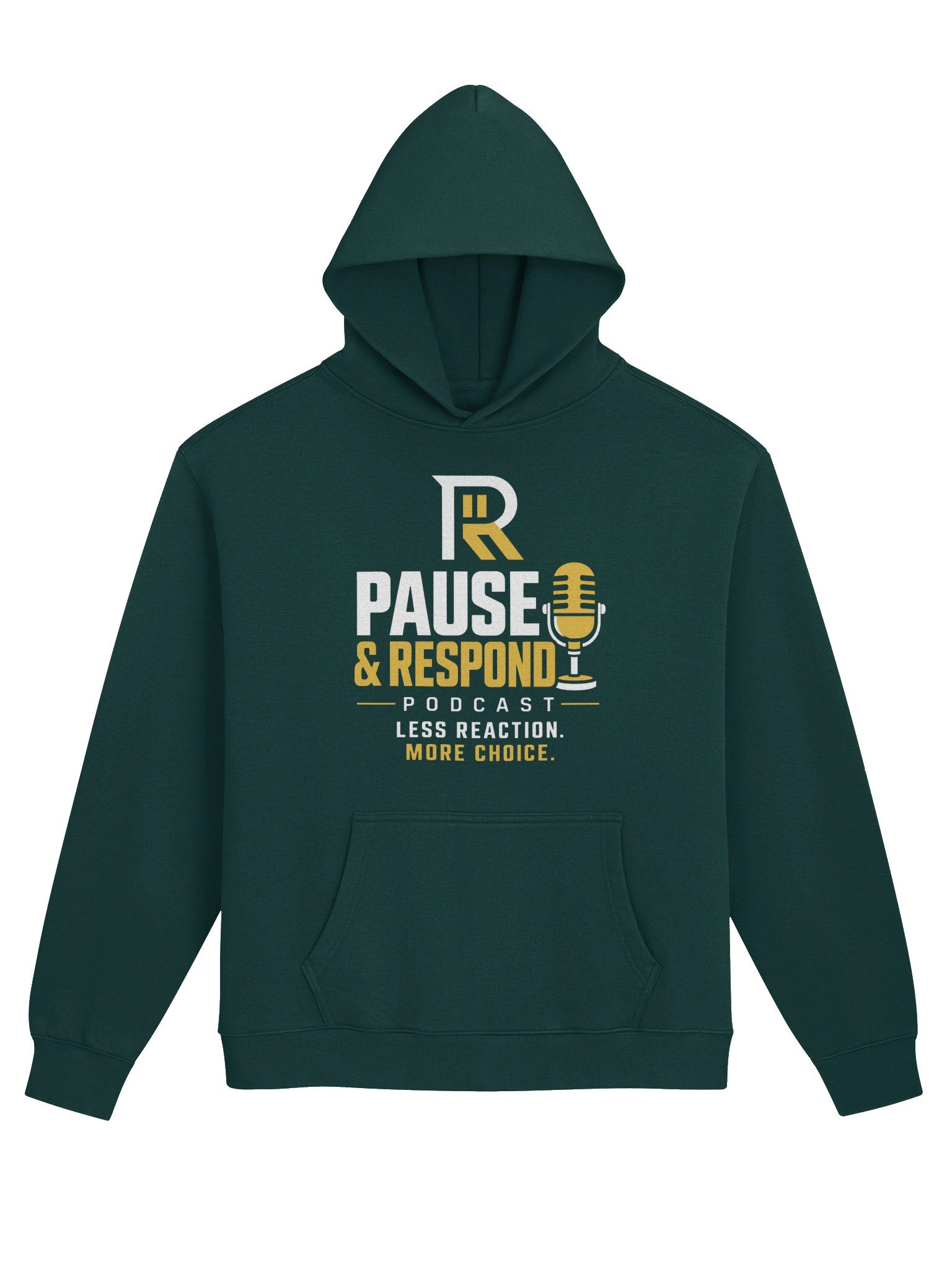 Pause & Respond Signature Podcast Hoodie- Pine Green product image (1)
