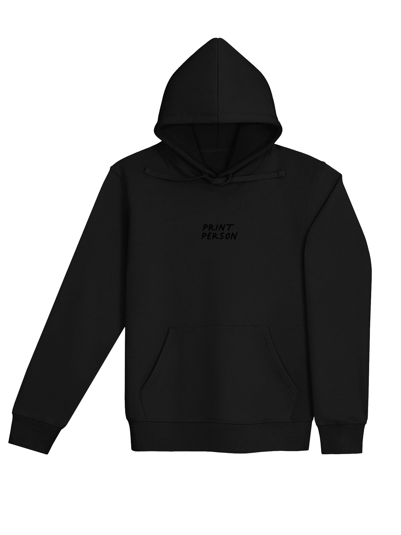 Print Person black on black hoodie product image (4)