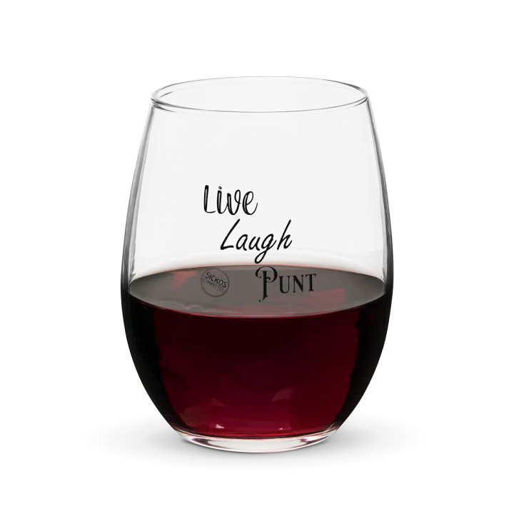 Live Laugh Punt Stemless Wine Glass product image (2)
