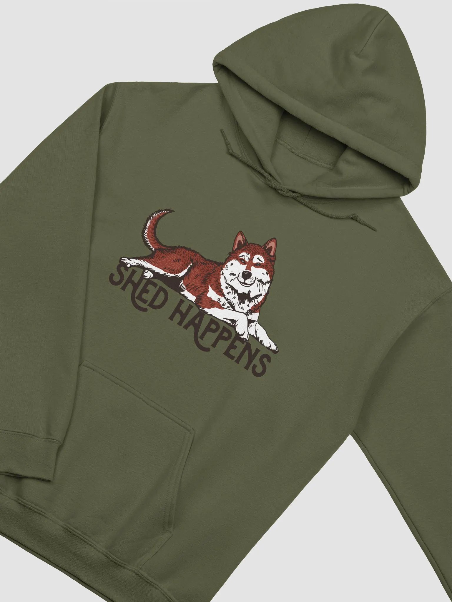 Shed Happens Hooded Sweatshirt of a Siberian Husky(Red) | Funny Hoodie for Siberian Husky Paw-rents product image (5)