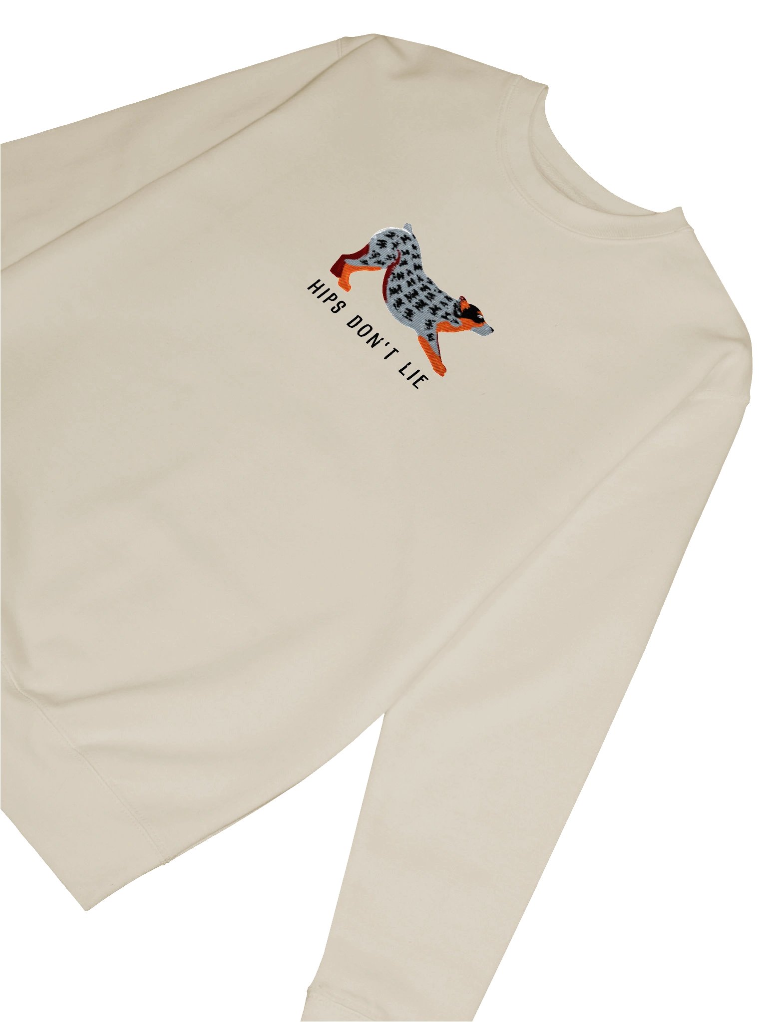 Hips Don't Lie Sweatshirt (Embroidered) of an Australian Cattle Dog(Blue Heeler) product image (76)