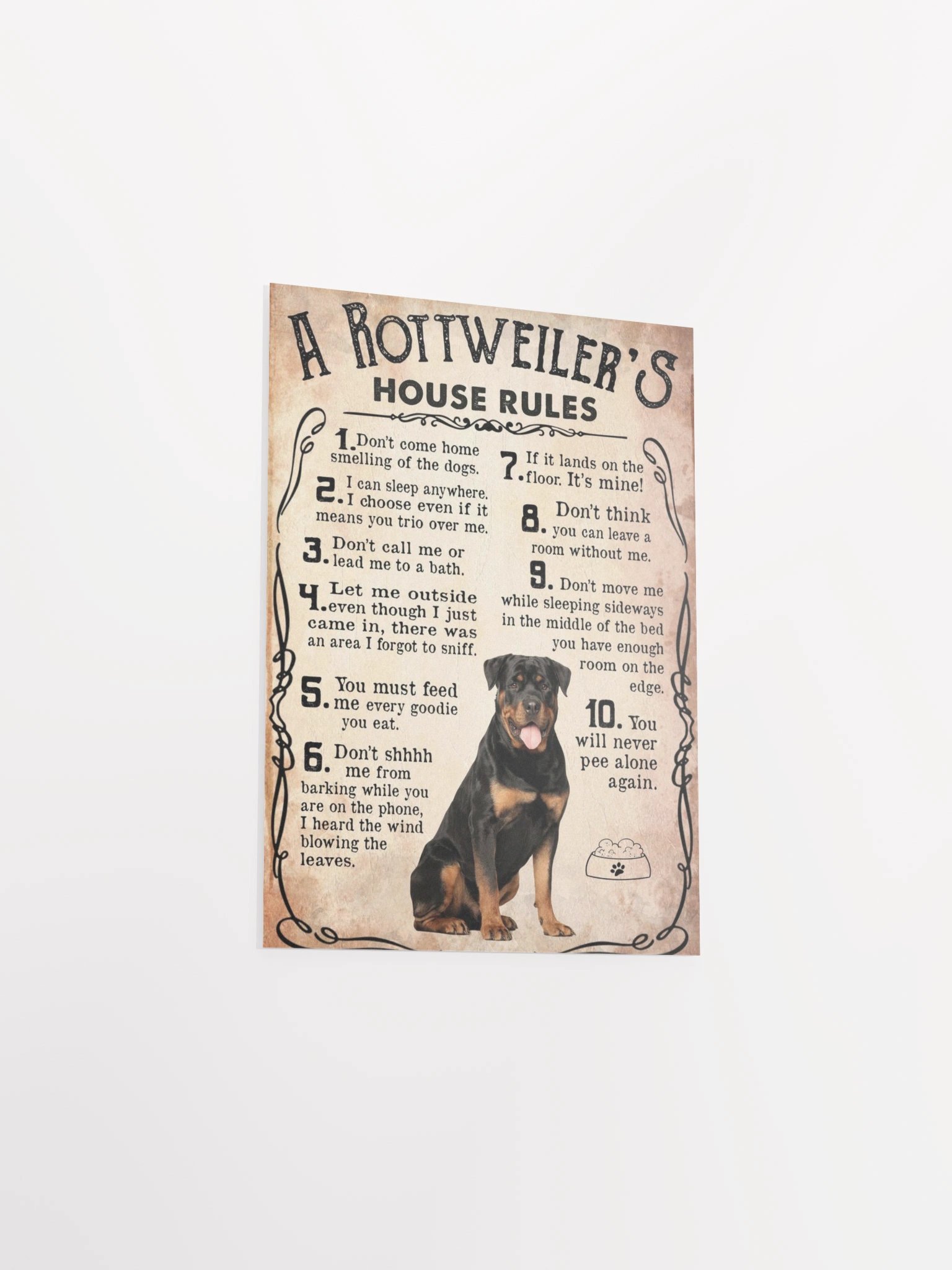 Rottweiler's House Rules Poster product image (12)
