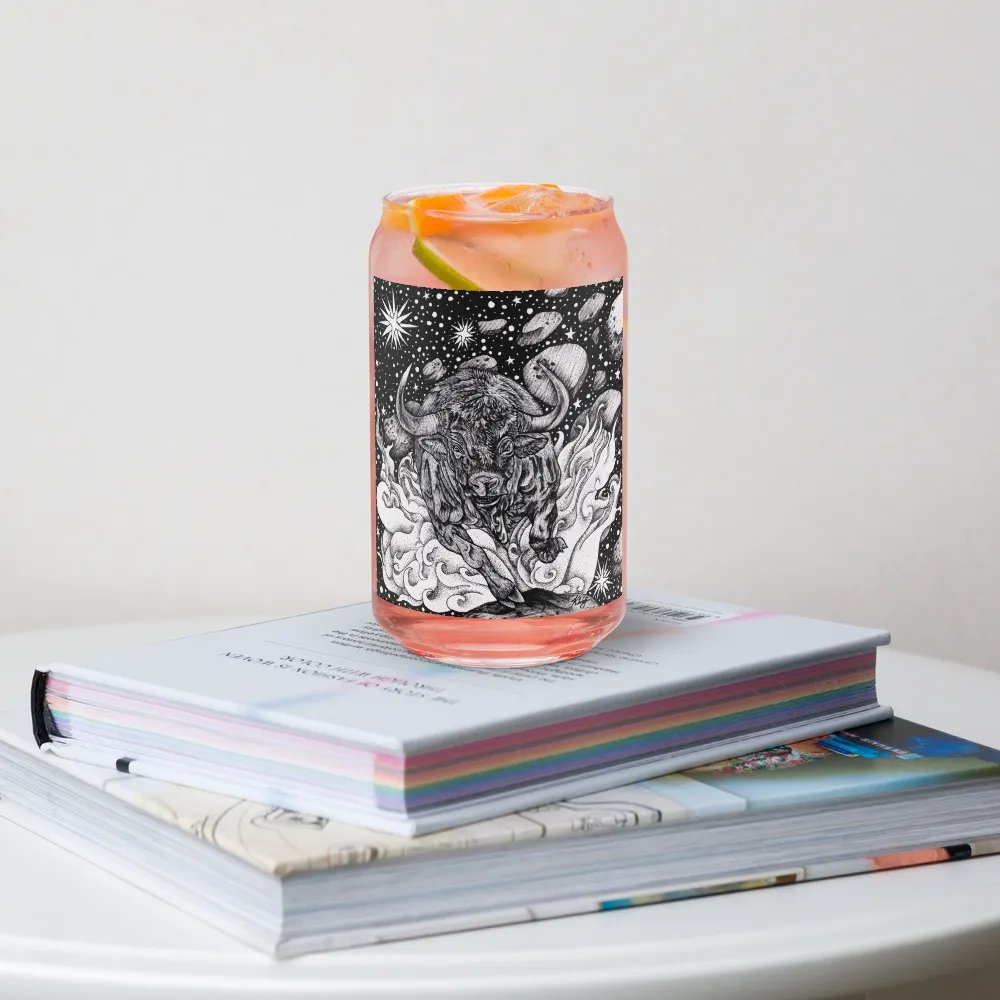 Taurus Zodiac Can-Shaped Glass product image (6)