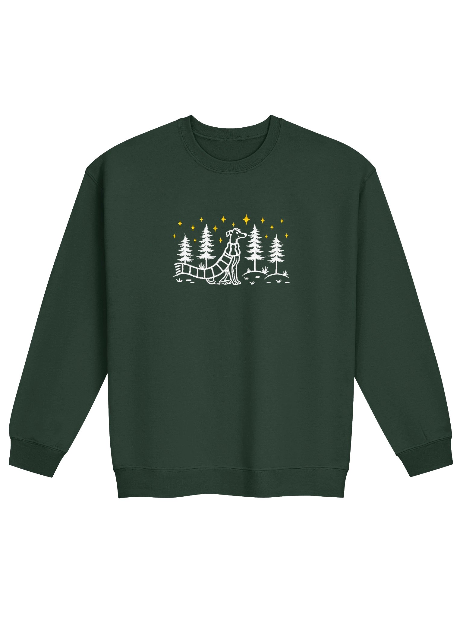 Whippet Winter/Christmas Line Art Design Embroidered Sweatshirt product image (17)