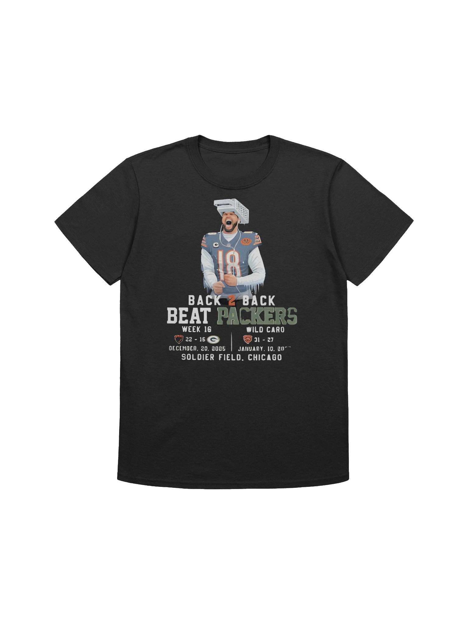 Chicago Bears Ice Man Back2Back Beat Packers 2026 T-Shirt product image (1)
