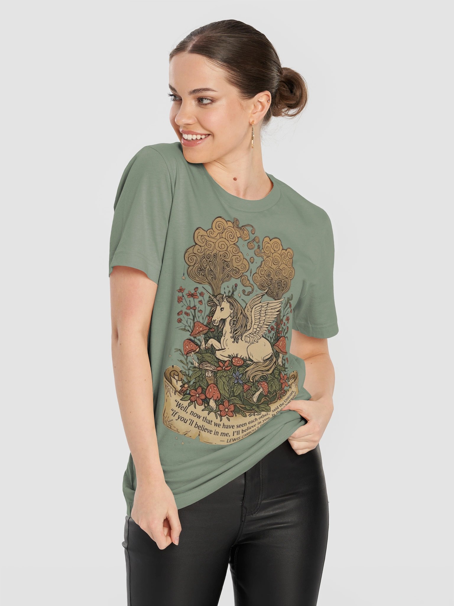 Lewis Carroll Unicorn Shirt, Through the Looking Glass Quote, Wonderland Fantasy product image (12)