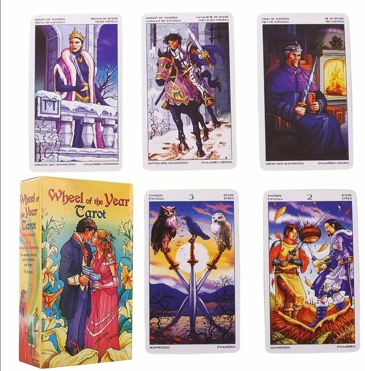 Wheel of the Year 78 tarot cards مجموعة الفصول الأربعة product image (2)