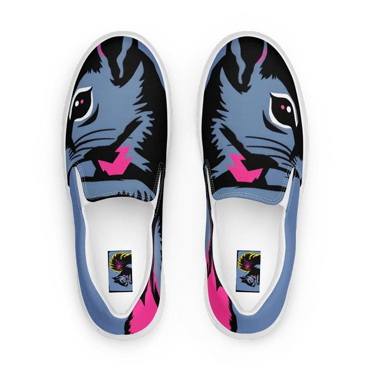 men's graffiti style canvas Squirrel Chic Slip-On shoes product image (1)