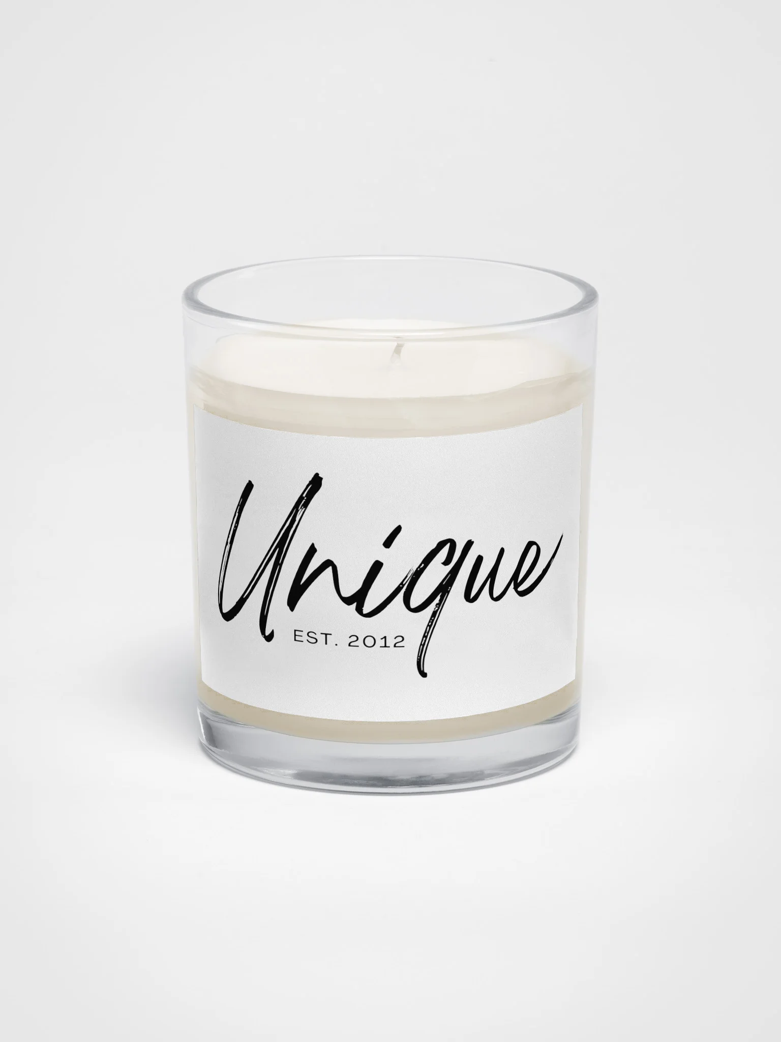 UNIQUE Soy Wax Candle Clear Glass Jar product image (1)