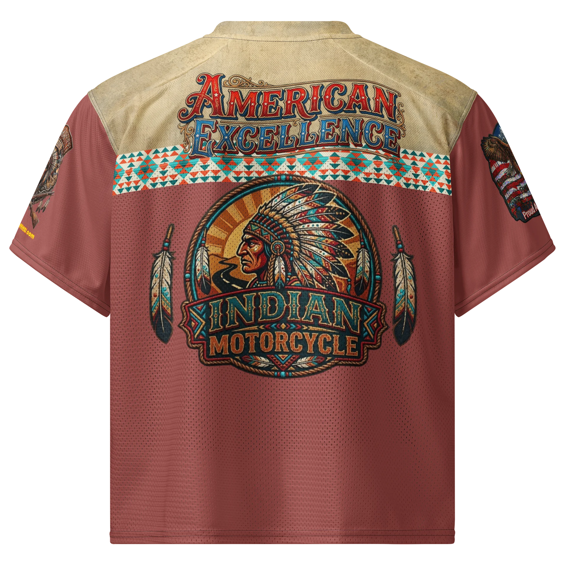 MötoMan Warrior Chief Bergundy Football Jersey product image (2)