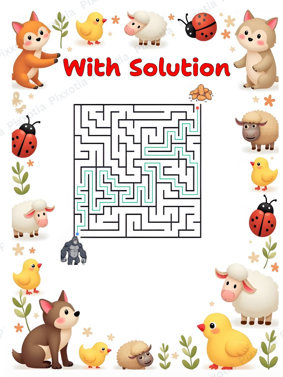 Maze Book for Kids PDF | Very Hard Level Mazes | Level 4 Printable product image (5)
