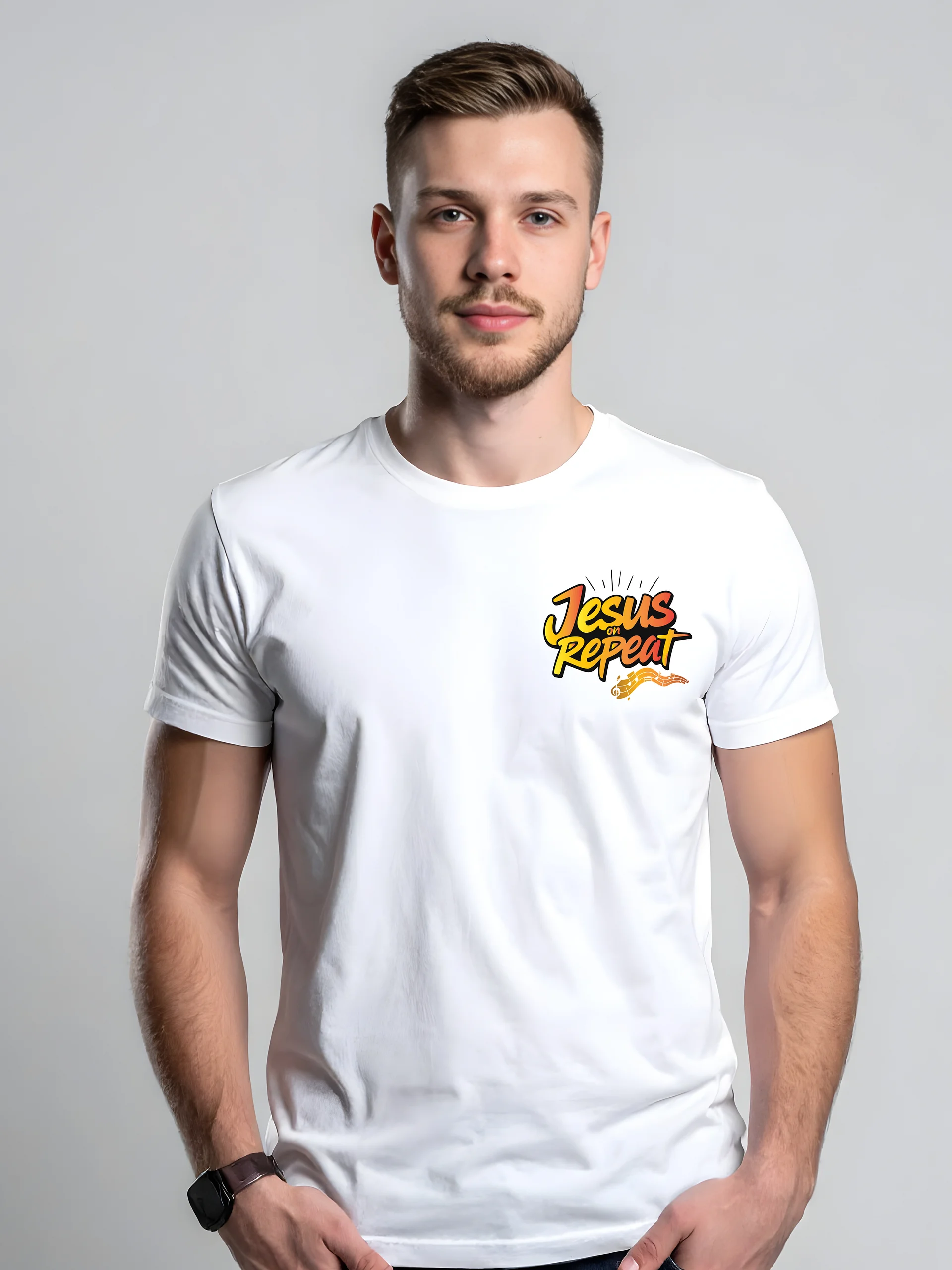 Jesus on Repeat Unisex T-shirt product image (4)