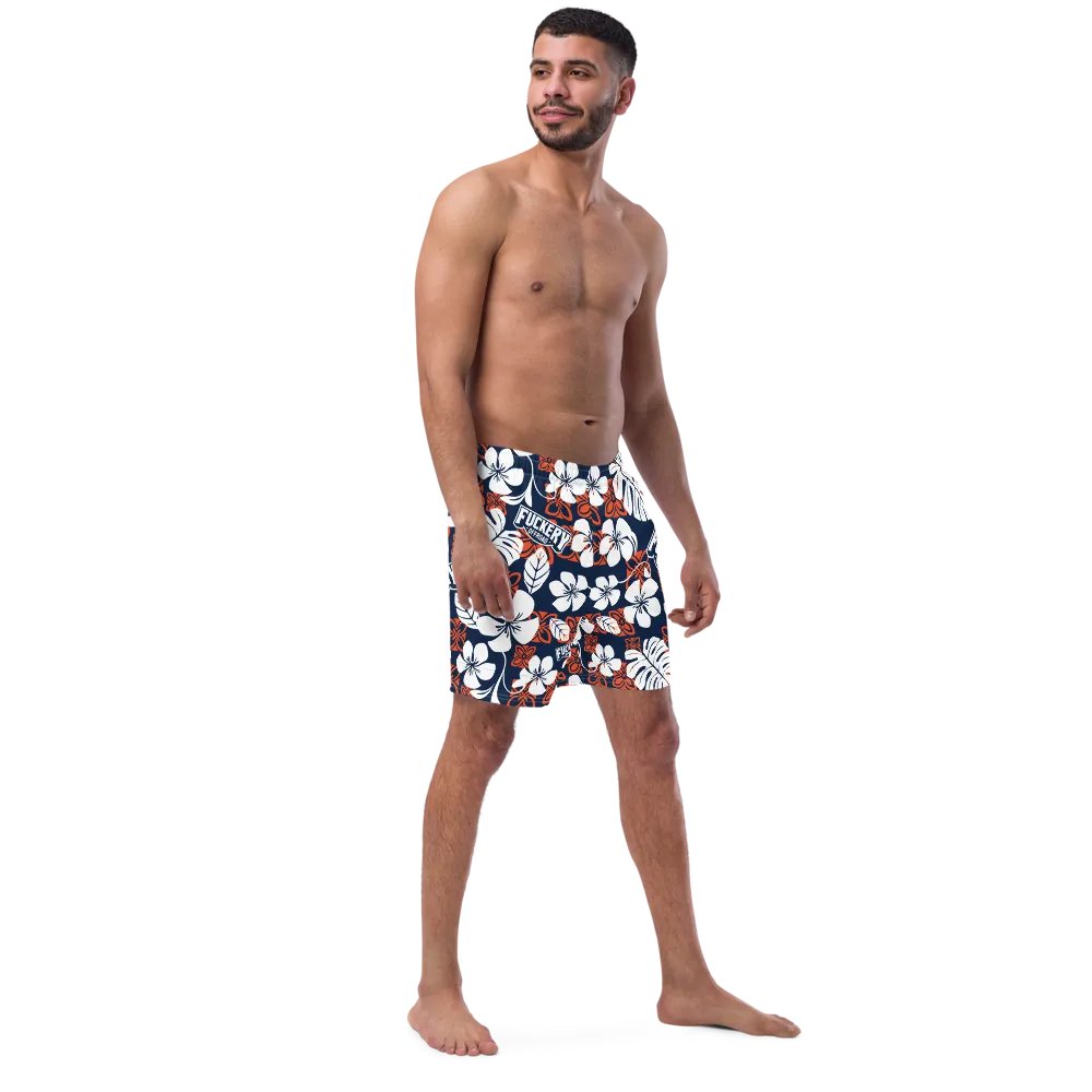 Fuckery Offroad Mens Hawaiian Shorts - Blue/Orange product image (6)