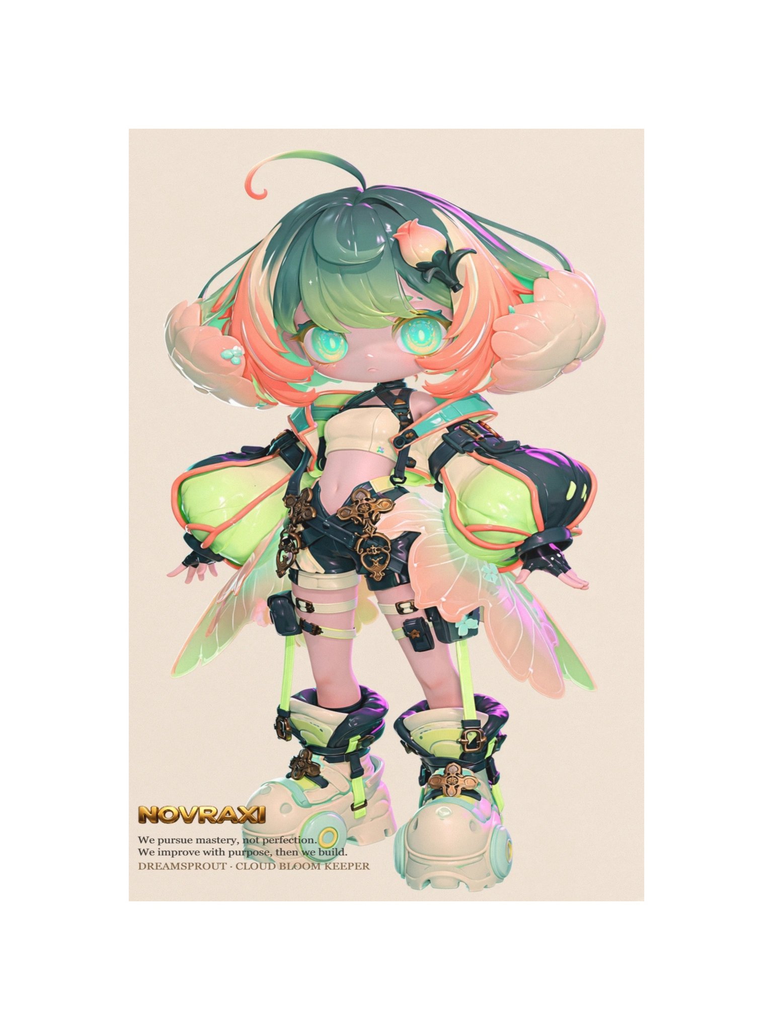 Cloud Bloom Keeper Anime Poster | Kawaii Fantasy Wall Art product image (5)