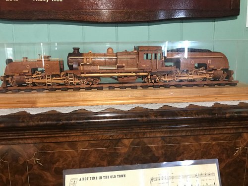 Located on top of the piano in the refreshments room here at Archer Park Rail Museum is a model of a Beyer-Garrett Steam Loco...