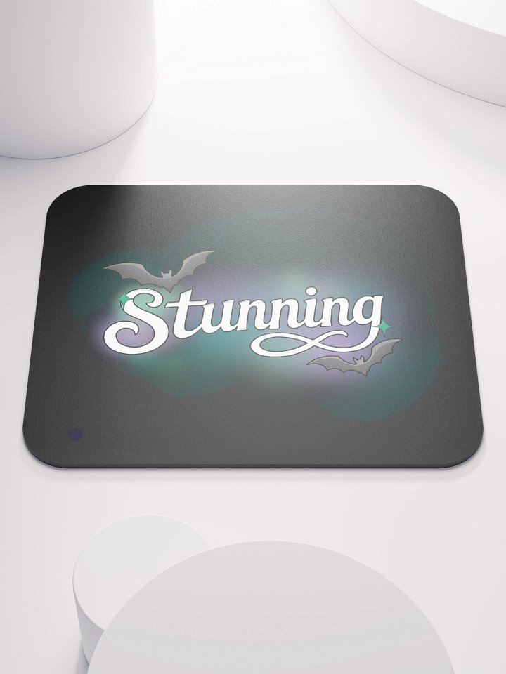Stunning - White - Black Mouse Pad product image (1)