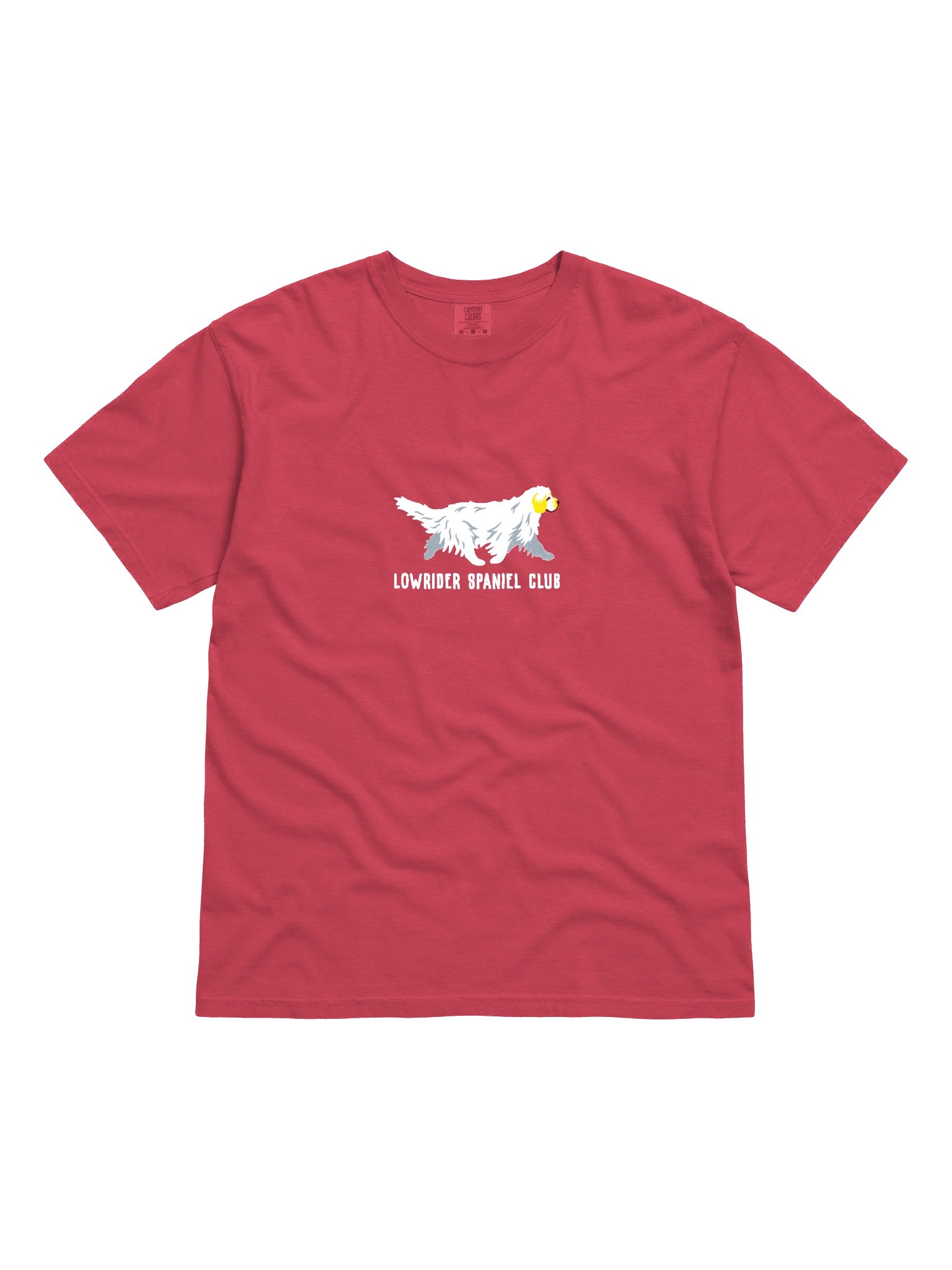 Lowrider Spaniel Club T-Shirt(Embroidered) of a Clumber Spaniel(Lemon & White) product image (4)