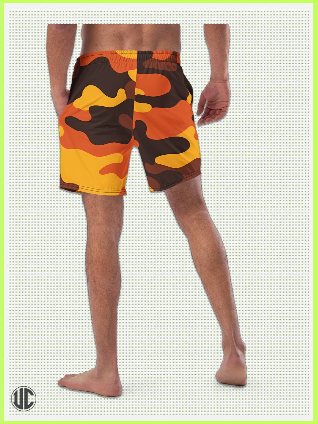 Savage Sunset Orange Camo – Men’s Swim Trunks product image (3)