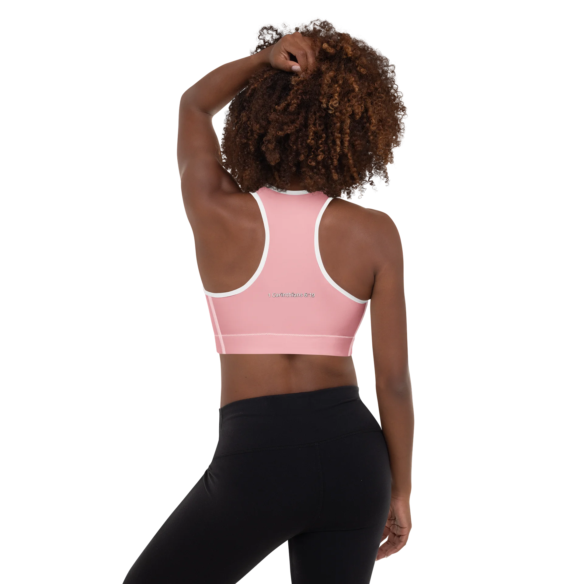 His House Womens Padded Sports Bra - Pink product image (3)