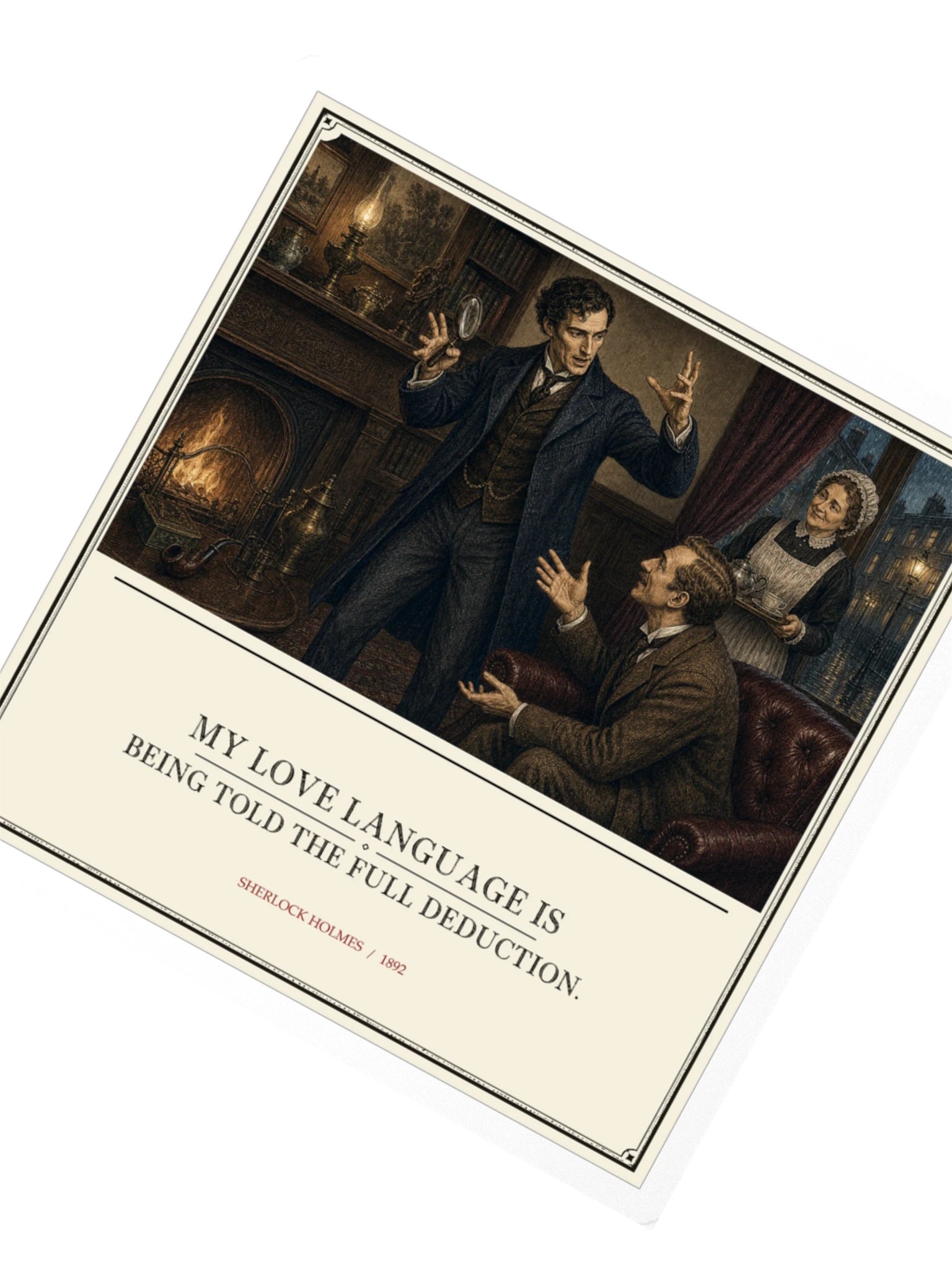 Love Language Being Told Full Deduction -- The Adventures of Sherlock Holmes Sticker product image (2)