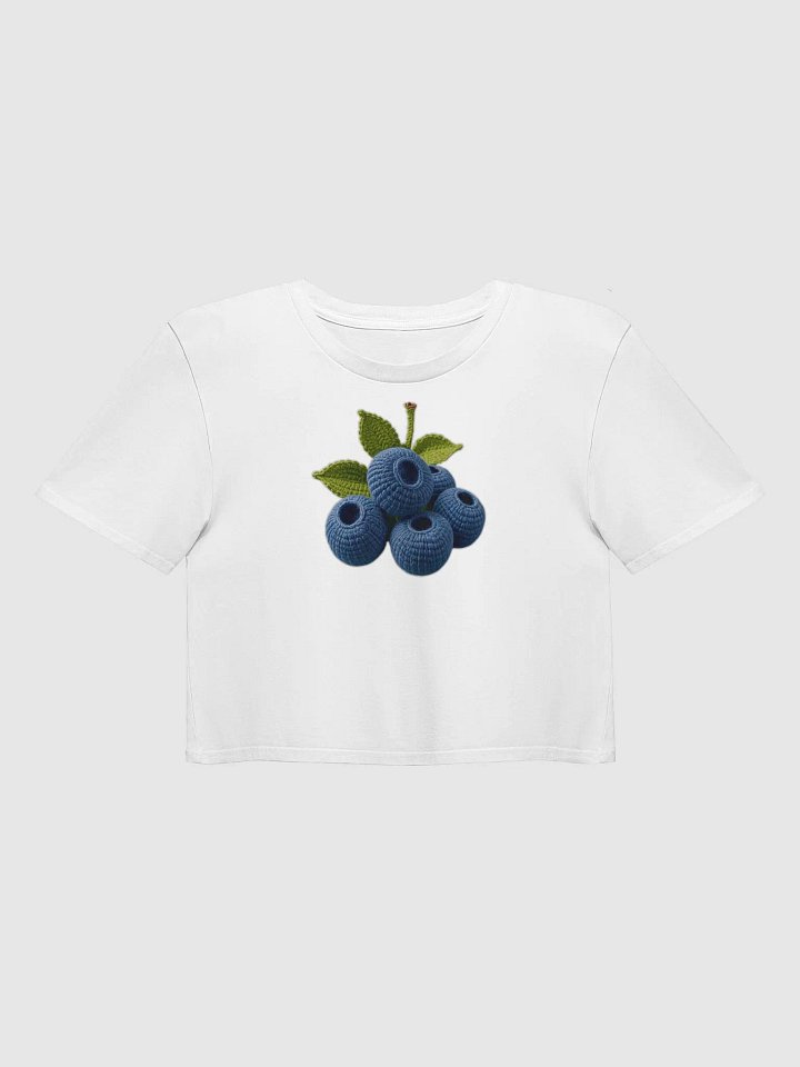 CozyAvocado Women's Premium Blueberries Crop Top #7 product image (1)