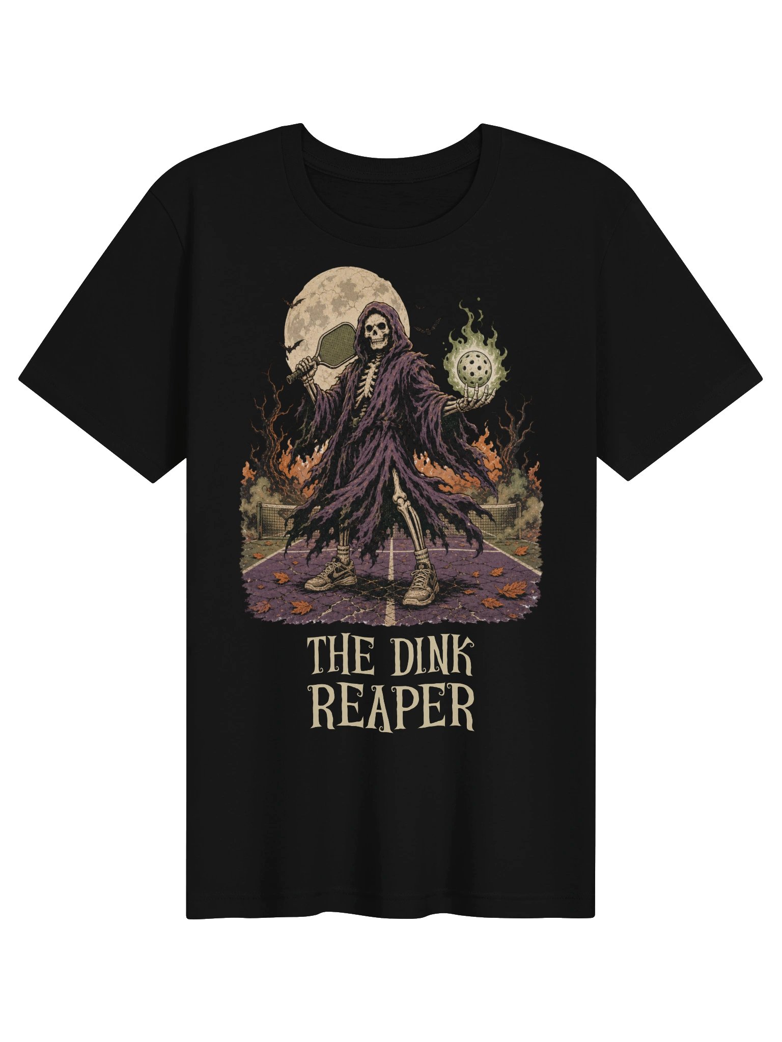The Dink Reaper Halloween Pickleball Shirt | Grim Reaper Skeleton Tee product image (3)