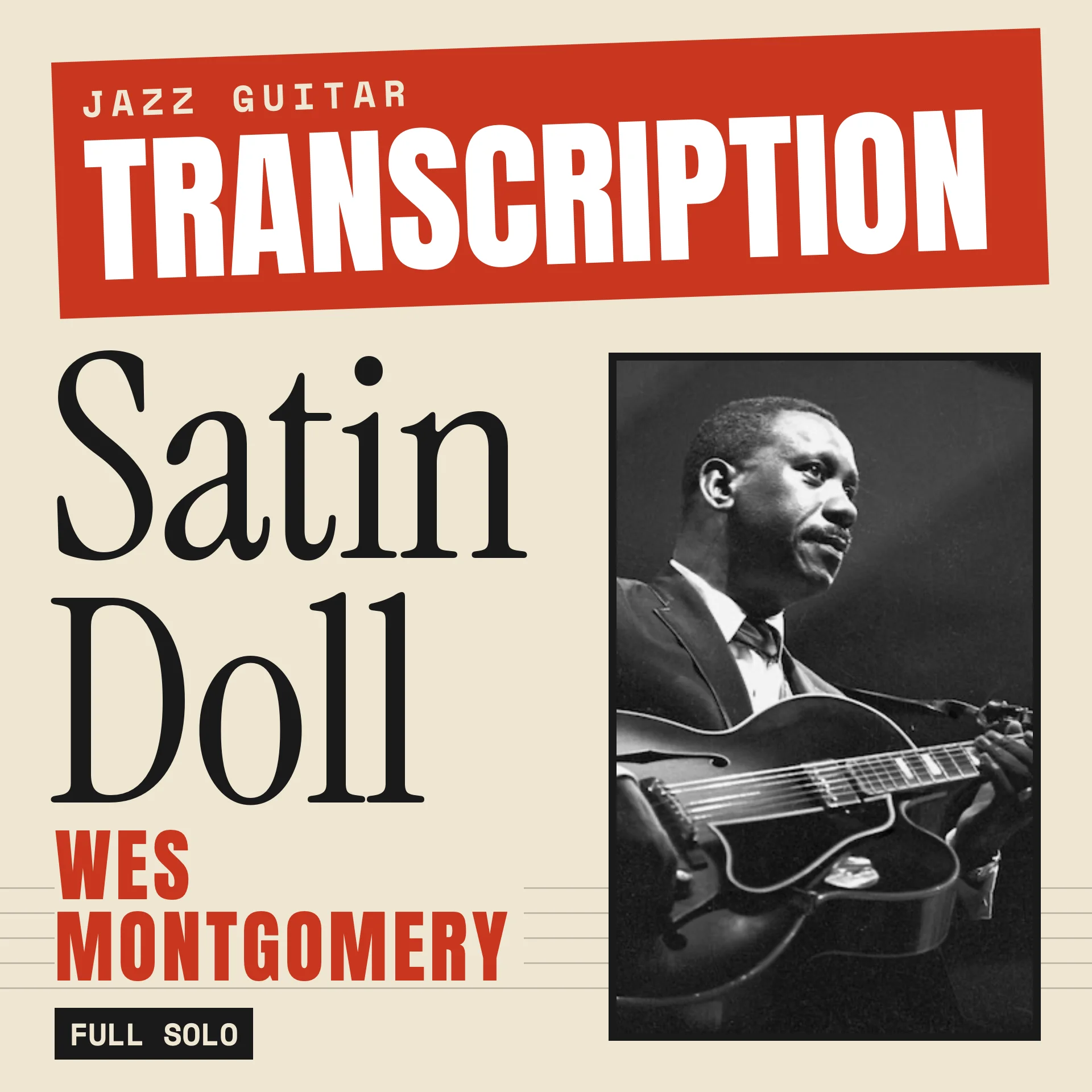 Wes Montgomery - Satin Doll Guitar Transcription | PDF product image (1)