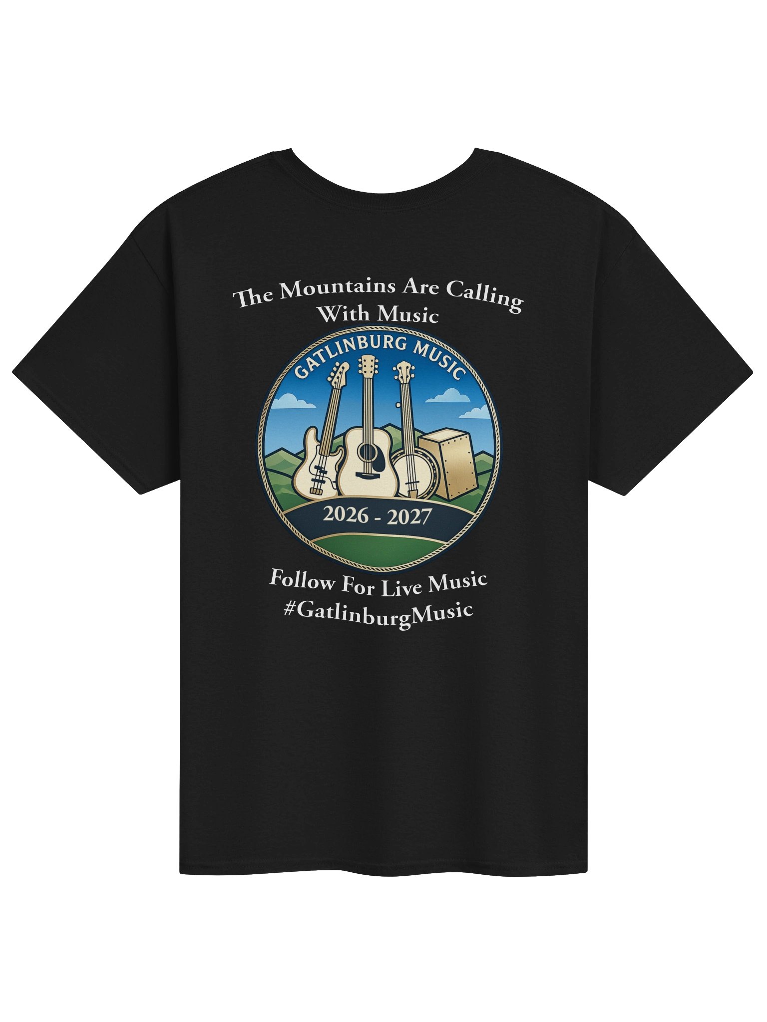 Gatlinburg Music 2026–2027 Standard T-Shirt White Lettering product image (2)