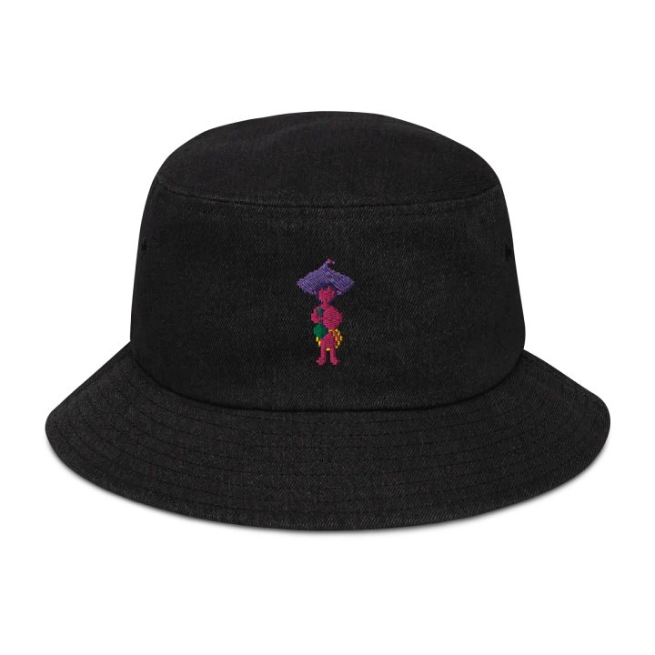 embriodered clancy denim bucket hat product image (1)