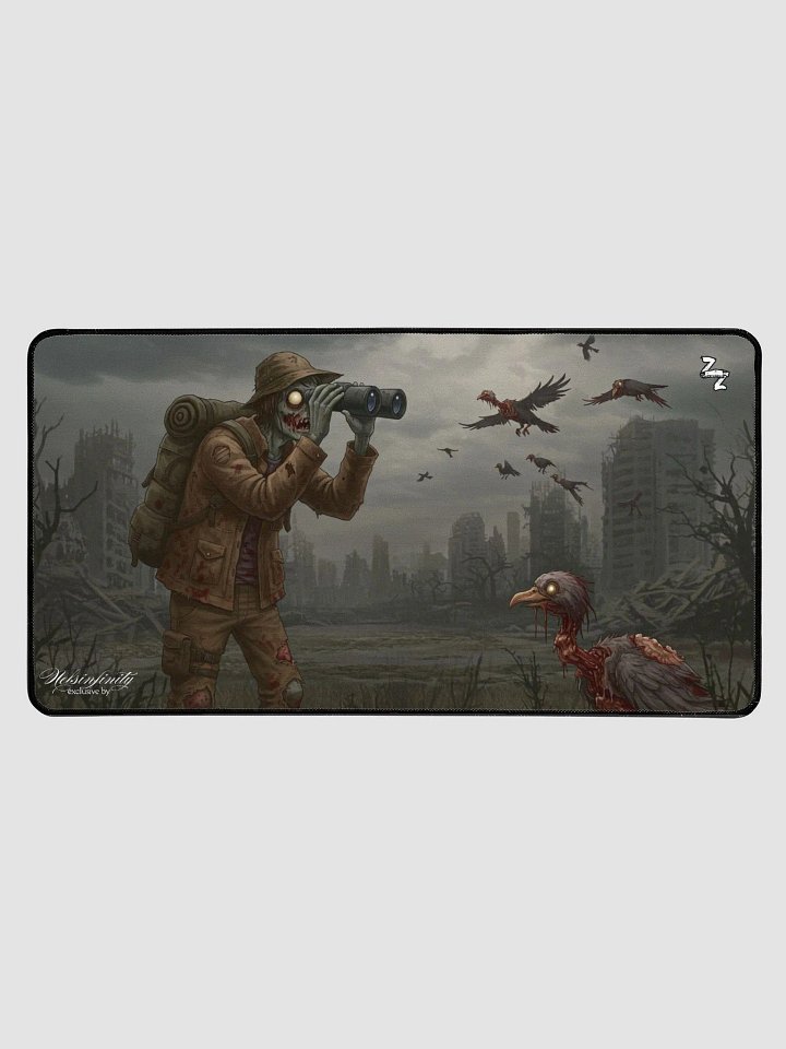 Exclusive Zombie Bird Watching Like A Zombie 05 Desk Mat product image (1)