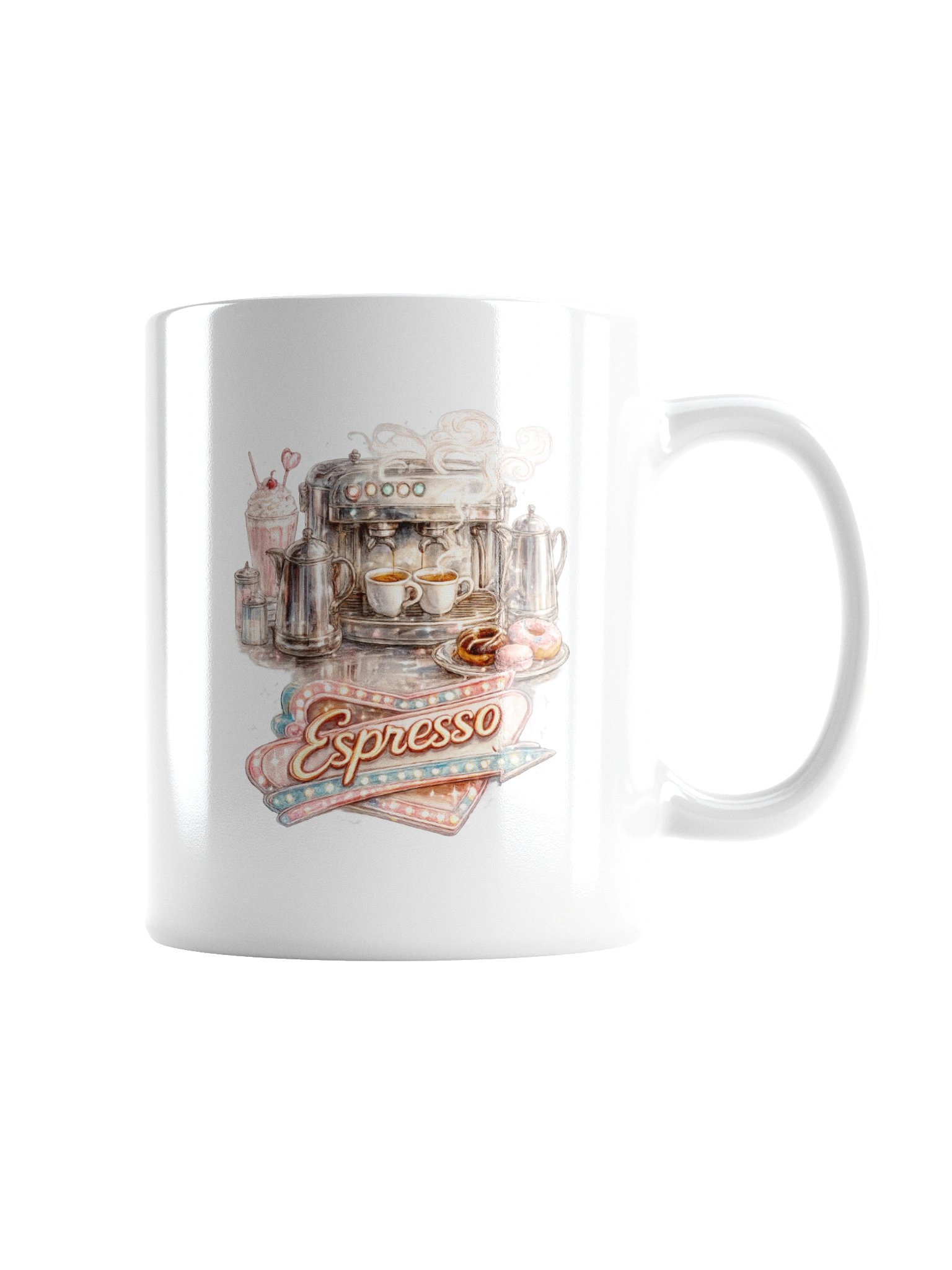 1950's Diner Espresso Ceramic Mug product image (8)
