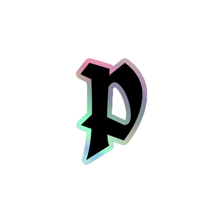 "P" Logo Holographic Sticker product image (1)