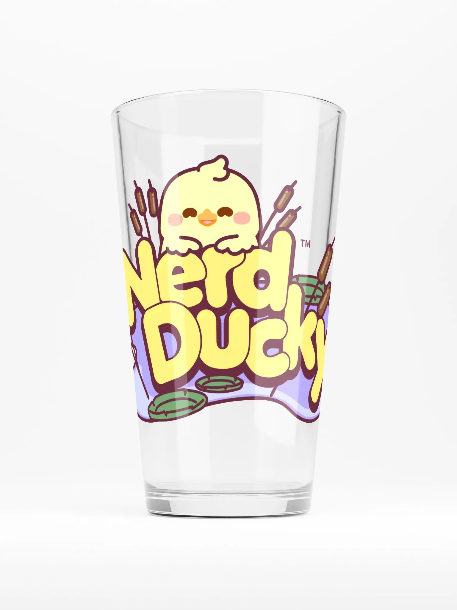 Nerd Ducky Pint Glass product image (1)