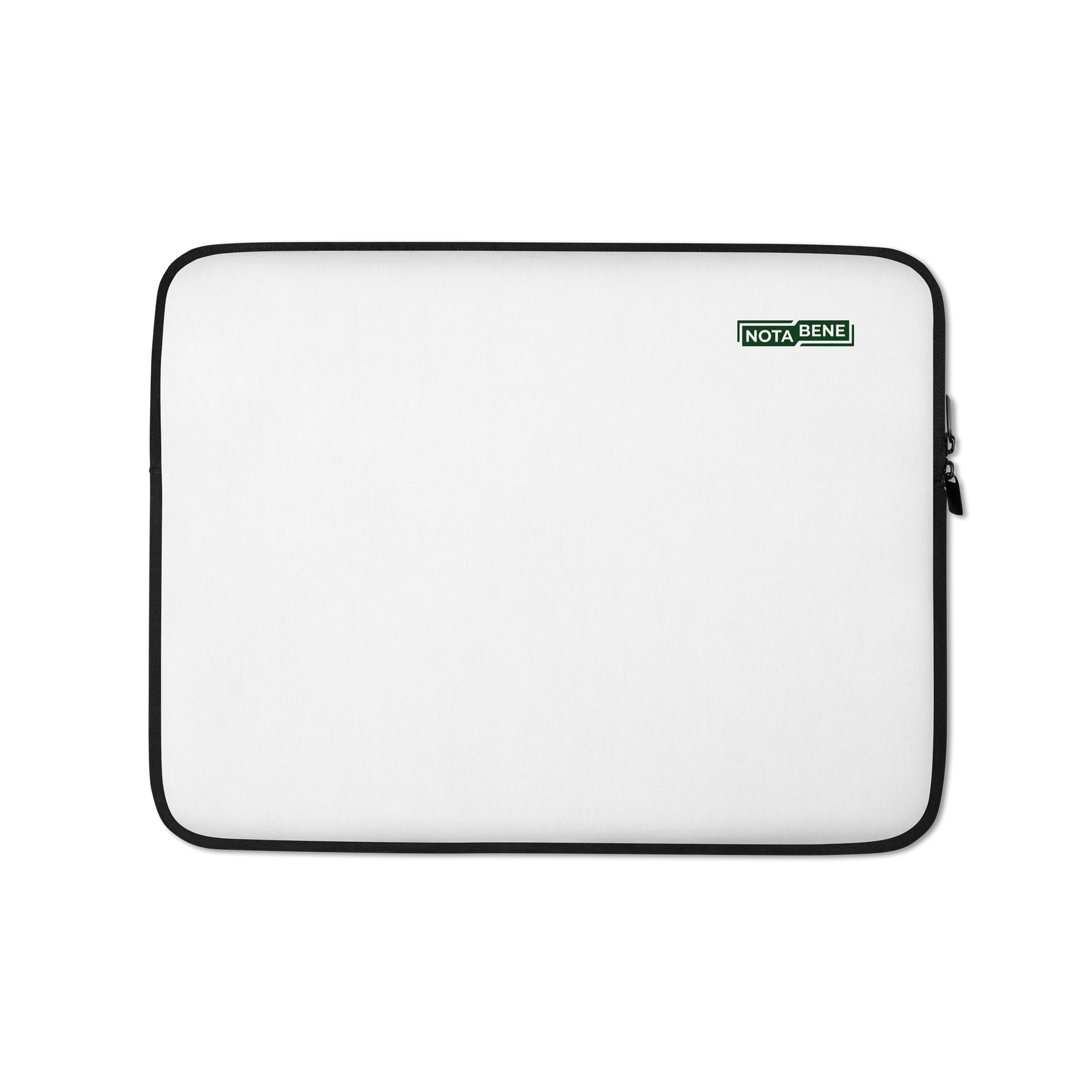 Minimal White Notabene Laptop Sleeve product image (1)