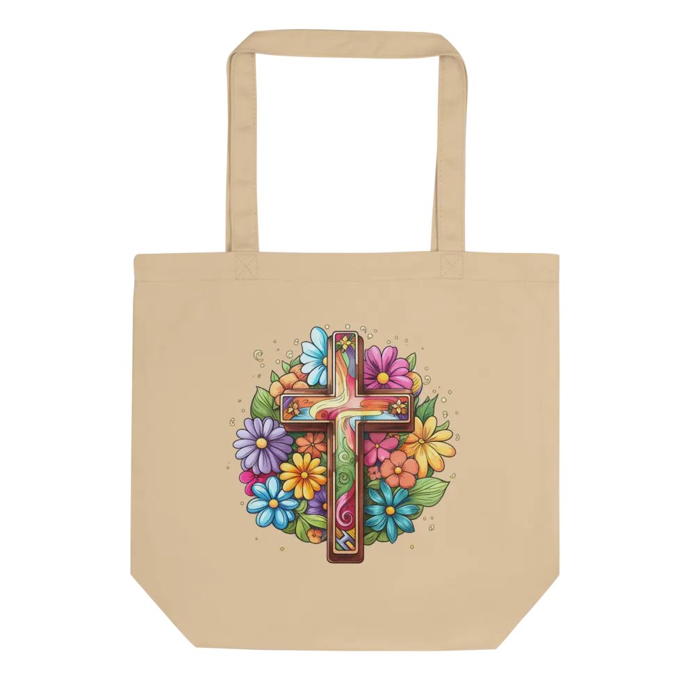 Floral Cross Eco Tote product image (3)