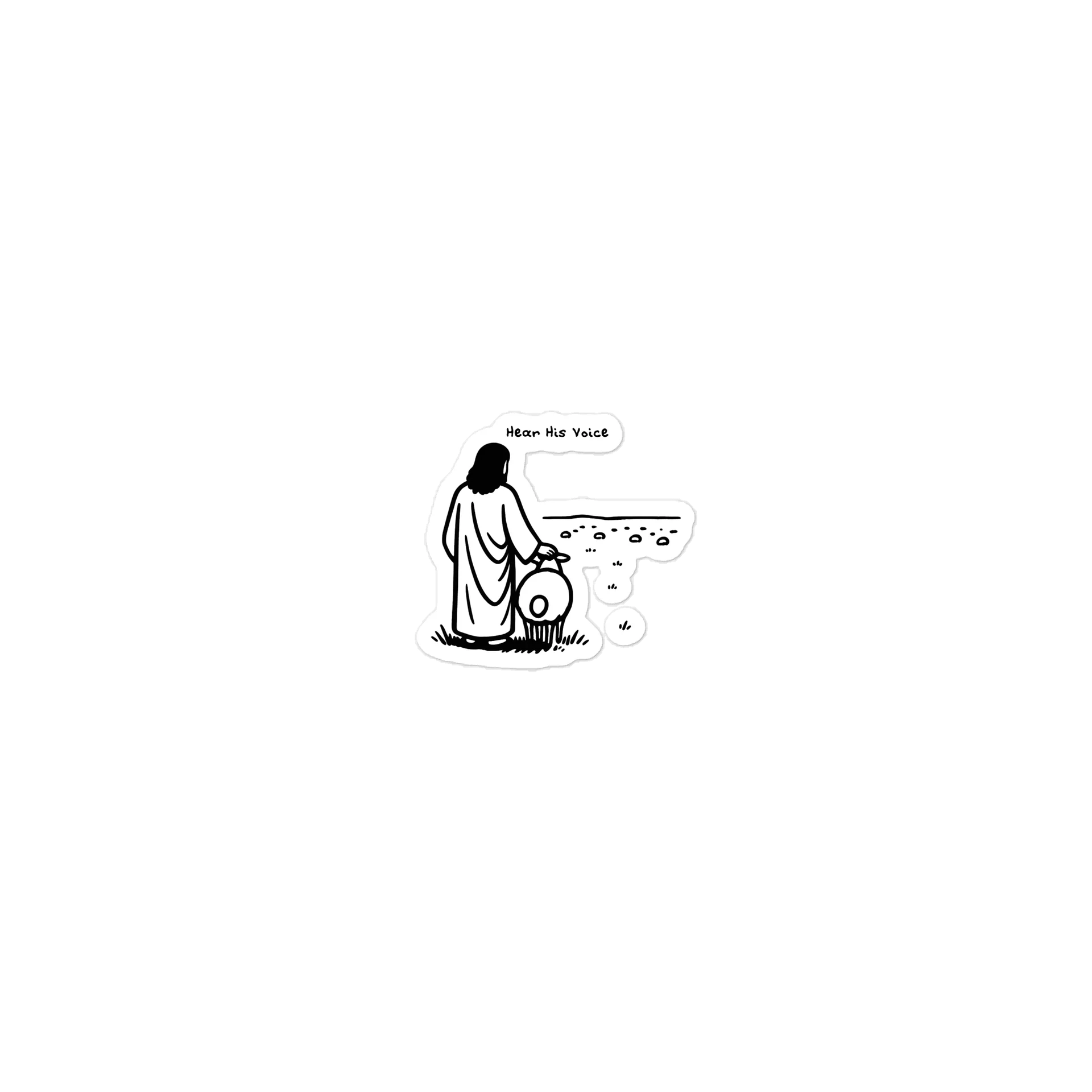"Hear His Voice" Doodle Die-Cut Sticker product image (1)