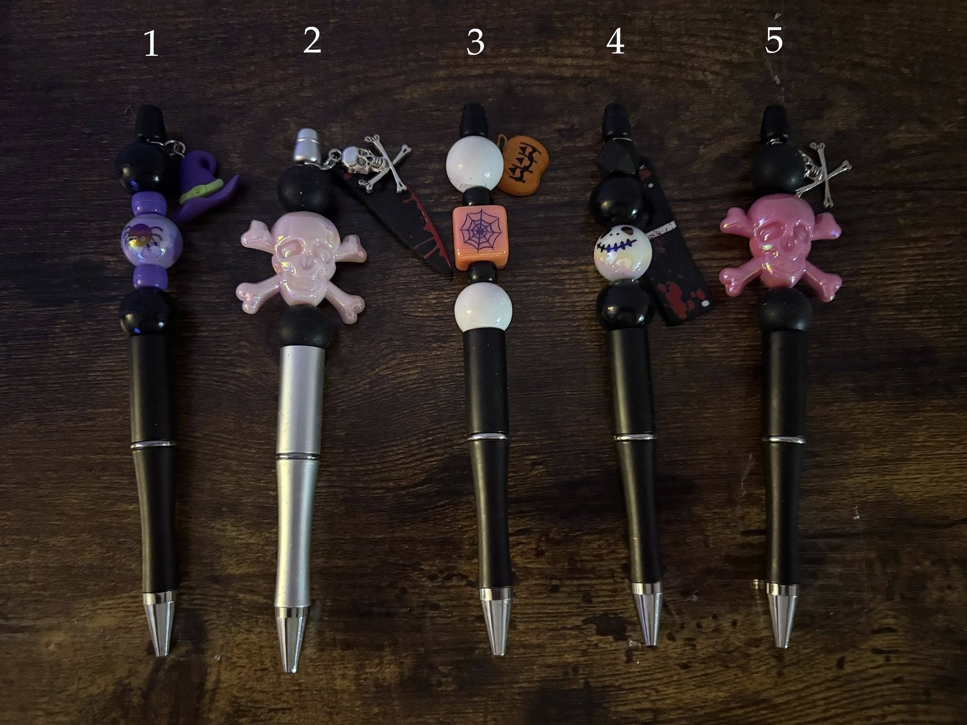 Handmade Halloween Beaded Pens – One of a Kind Spooky Designs product image (1)