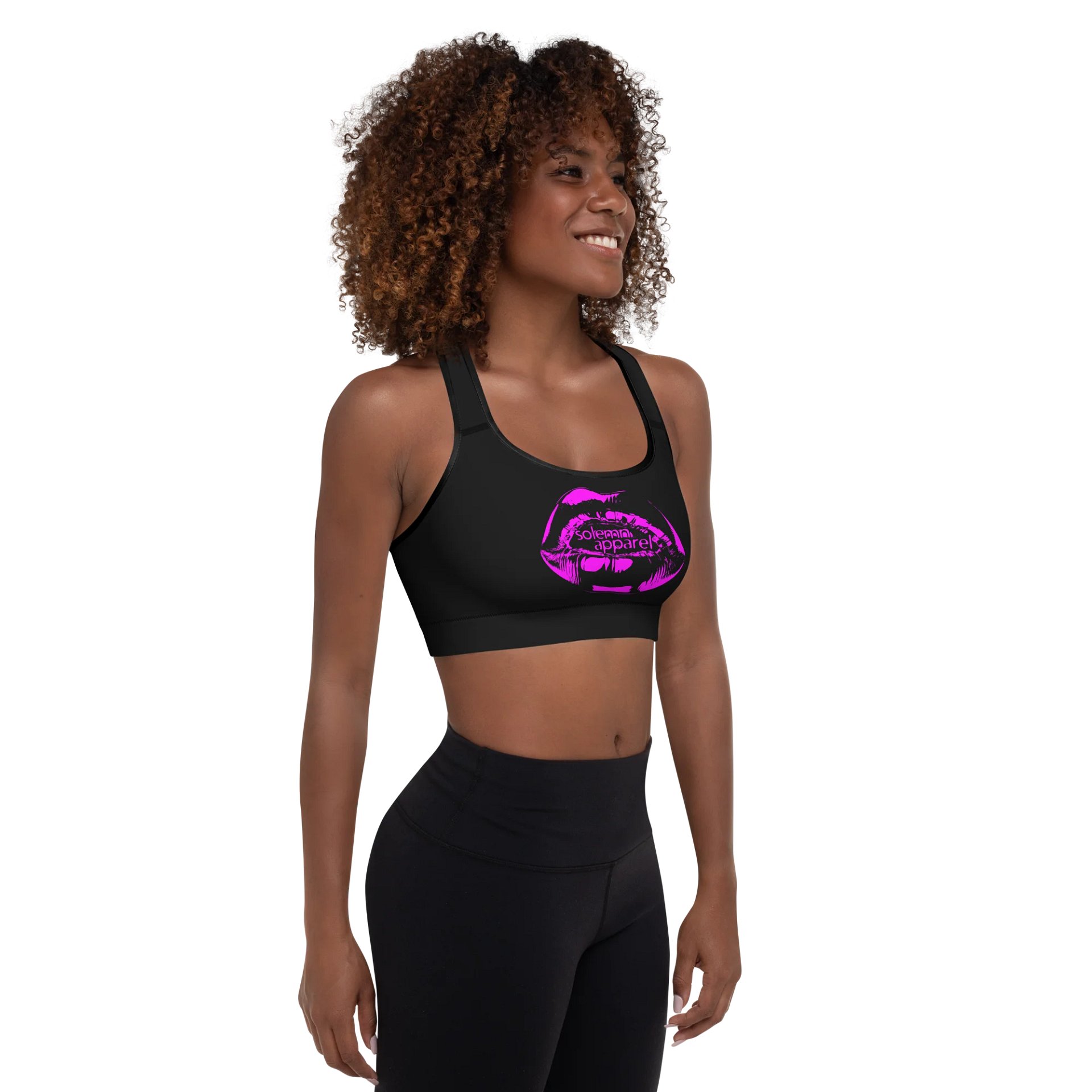 Sultry Lips All-Over Print Sports Bra product image (6)