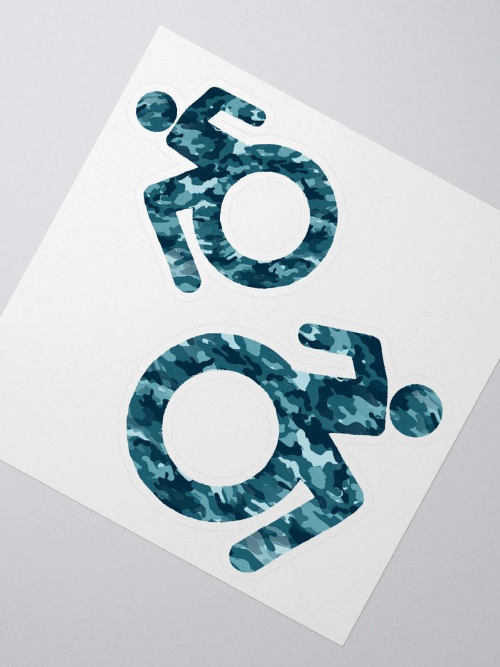 Wheelie, Blue Camo Sticker Sheet product image (2)