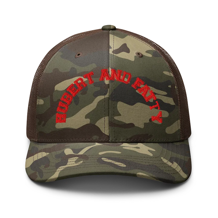 hubert and fatty embroidered camo hat product image (1)