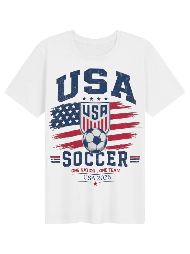 USA Soccer 2026 T-Shirt | One Nation One Team Patriotic Fan Tee | USA 2026 Soccer Shirt product image (2)