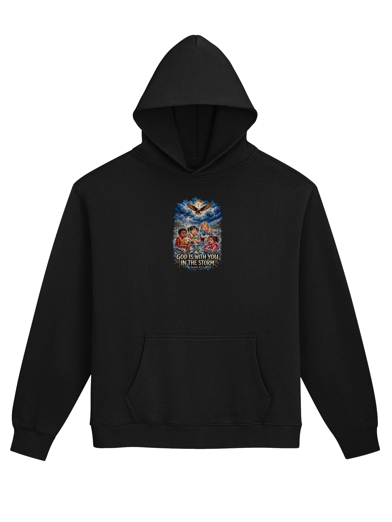 God Is With You in the Storm Sweatshirt — Isaiah 43:2 product image (2)