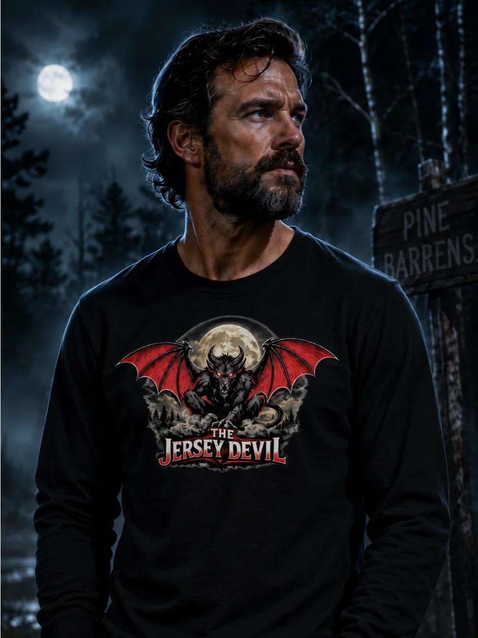 The 13th Child: Jersey Devil Long Sleeve Tee — Black product image (4)