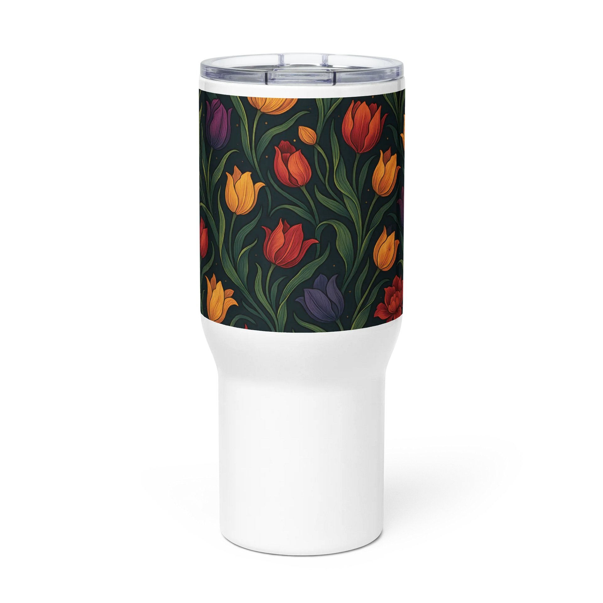 Tulip Coffee Tumbler – 20oz Insulated Floral Mug with Pink and Yellow Tulip Design for Kitchen, Travel & Coffee Lovers product image (3)