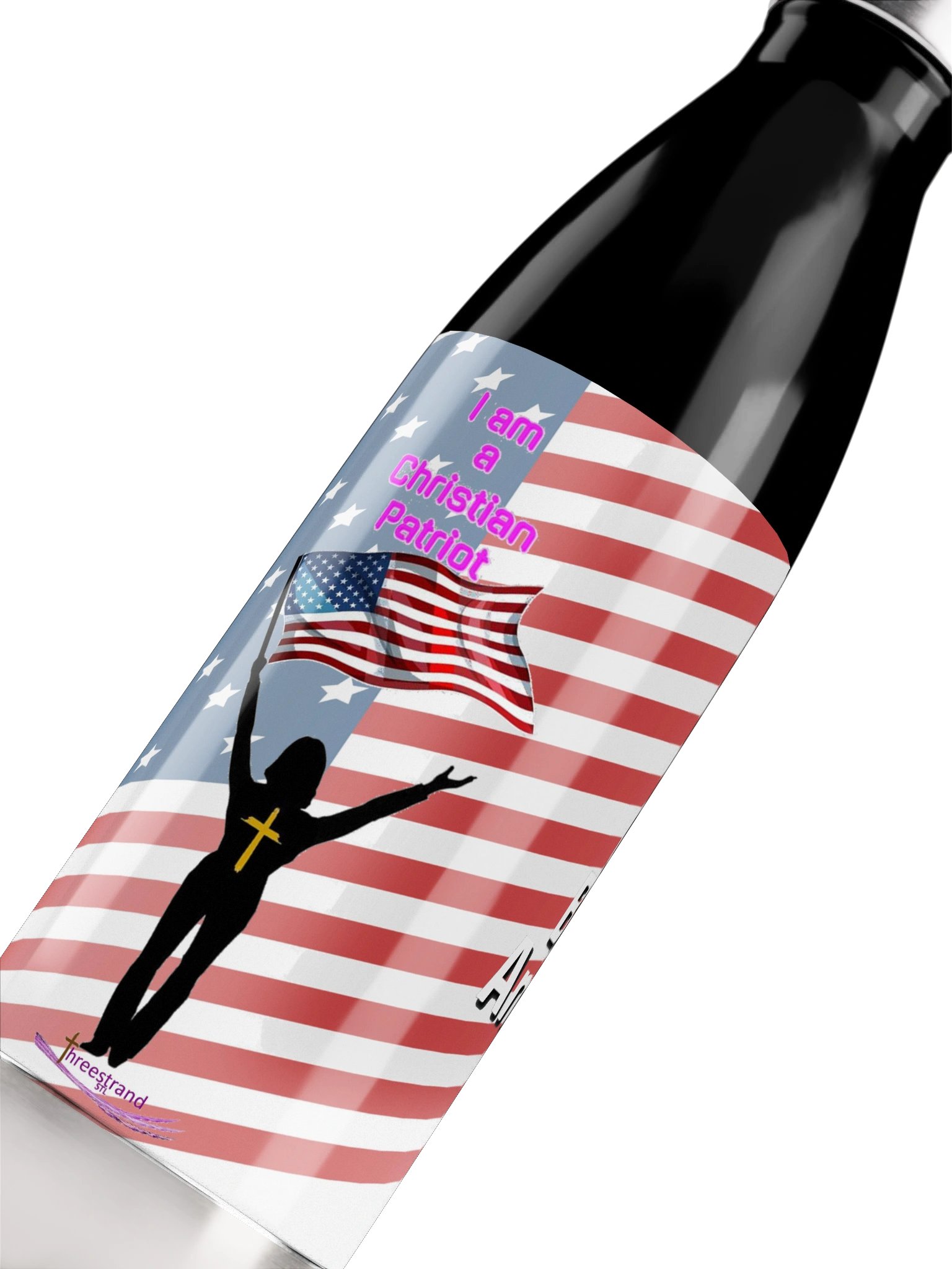 God Bless America — Female Christian Patriot 17 oz Bottle product image (5)