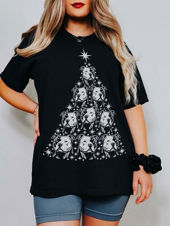 American Staffordshire Terrier Christmas Tree T-Shirt product image (1)