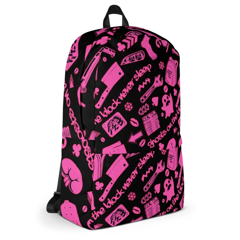 A8M - Ghosts On The Block Never Sleep Bookbag (Pink November) product image (9)