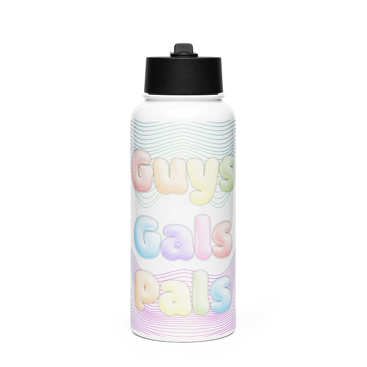 Guys Gals Pals Stainless Steel Pride Water Bottle product image (1)