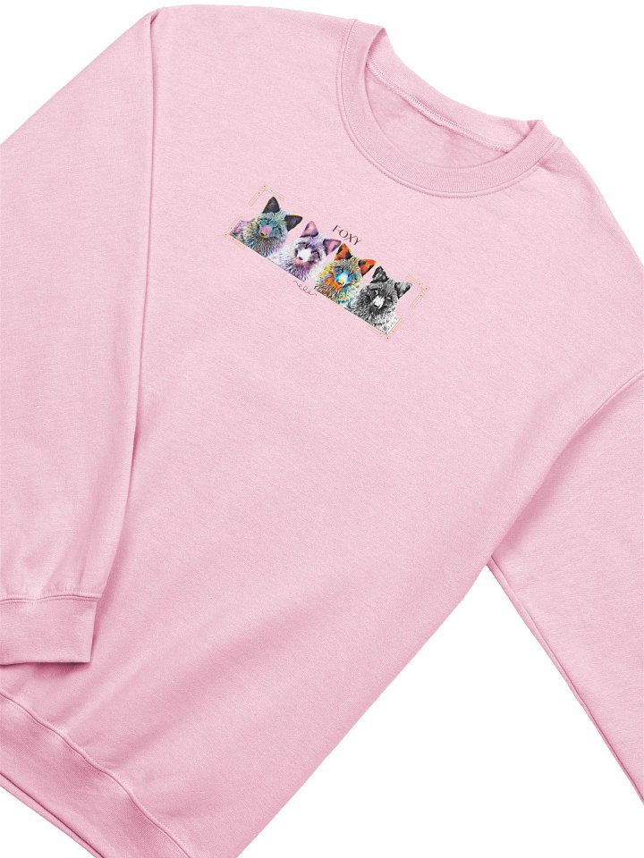 Vibrant Fox Heads Crewneck Sweatshirt product image (2)